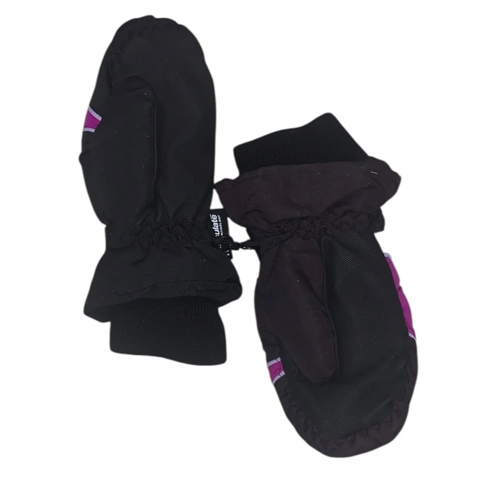 Thinsulate 3M 80G Insulation Black and Purple Mittens Girls